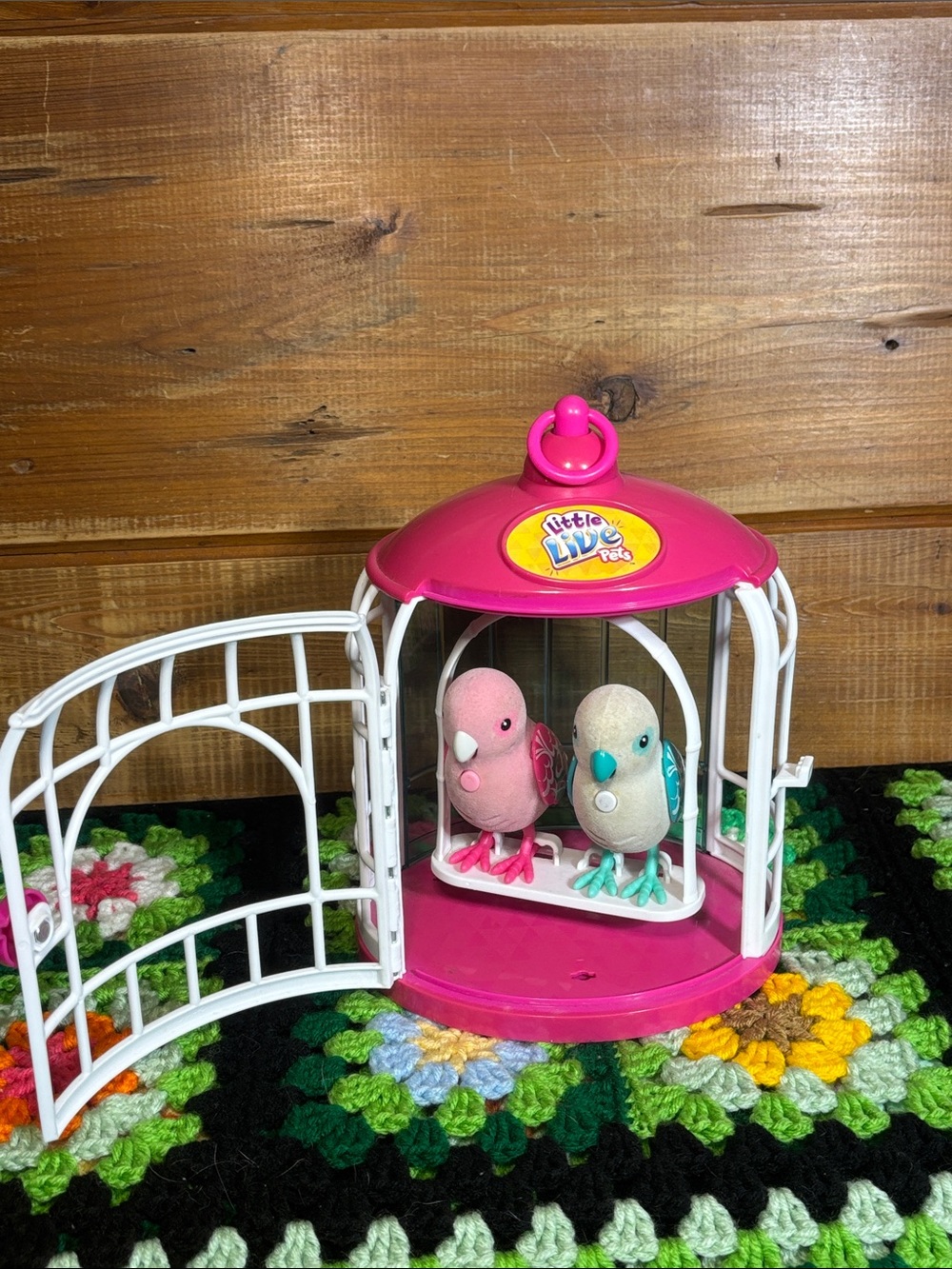 Little Live Pets Interactive Lil' Bird & Bird Cage Playset with 2 Talking Birds